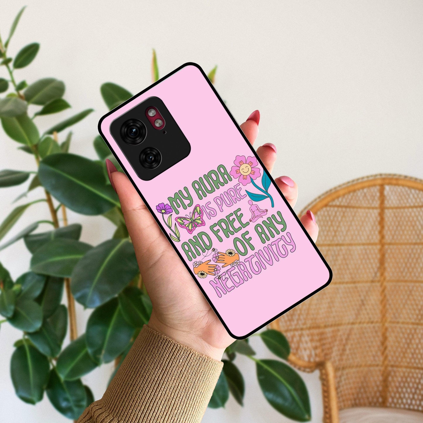 Aura Is Pure Glossy Metal Case Cover For Motorola