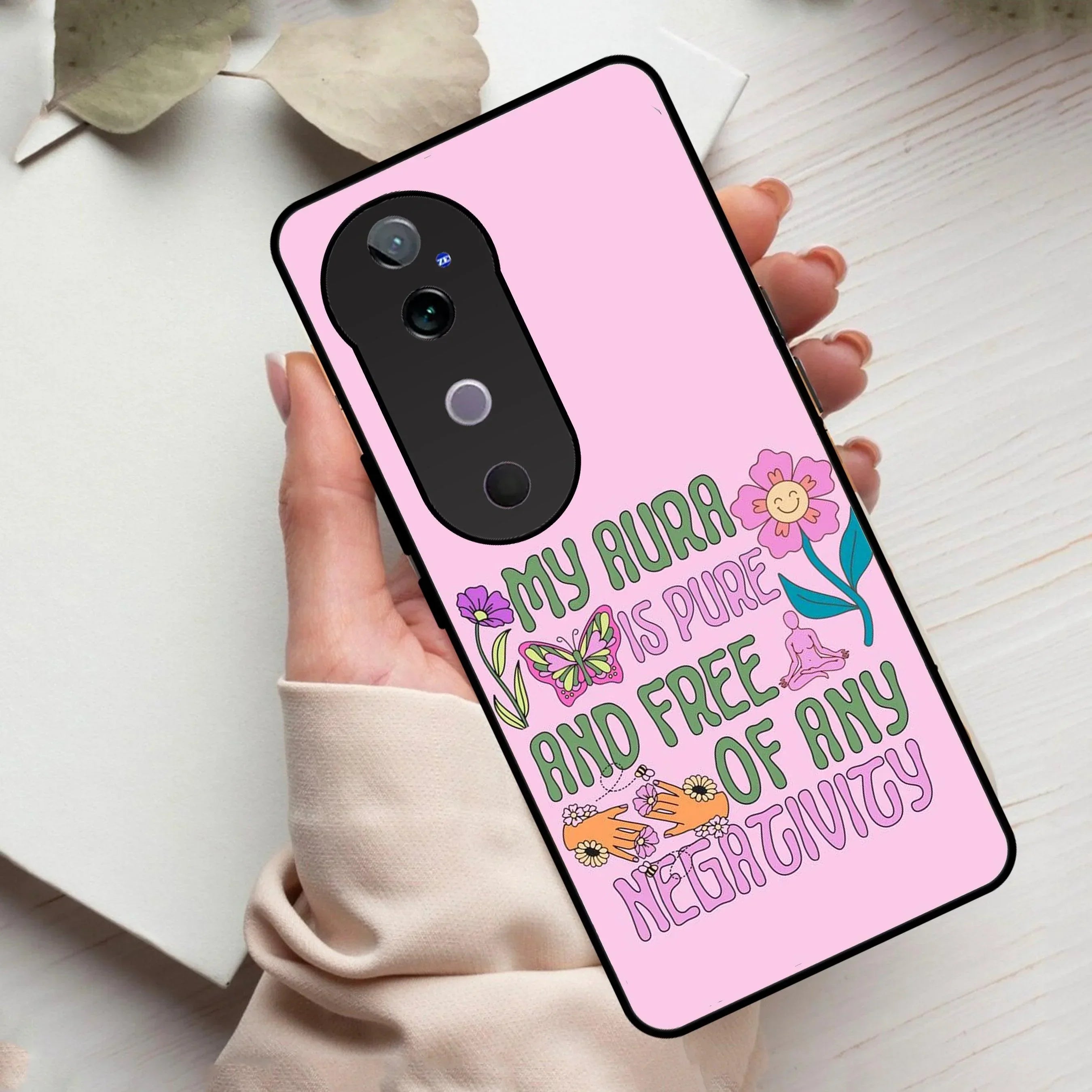 Aura Is Pure Glossy Metal Case Cover For Vivo - ShopOnCliQ
