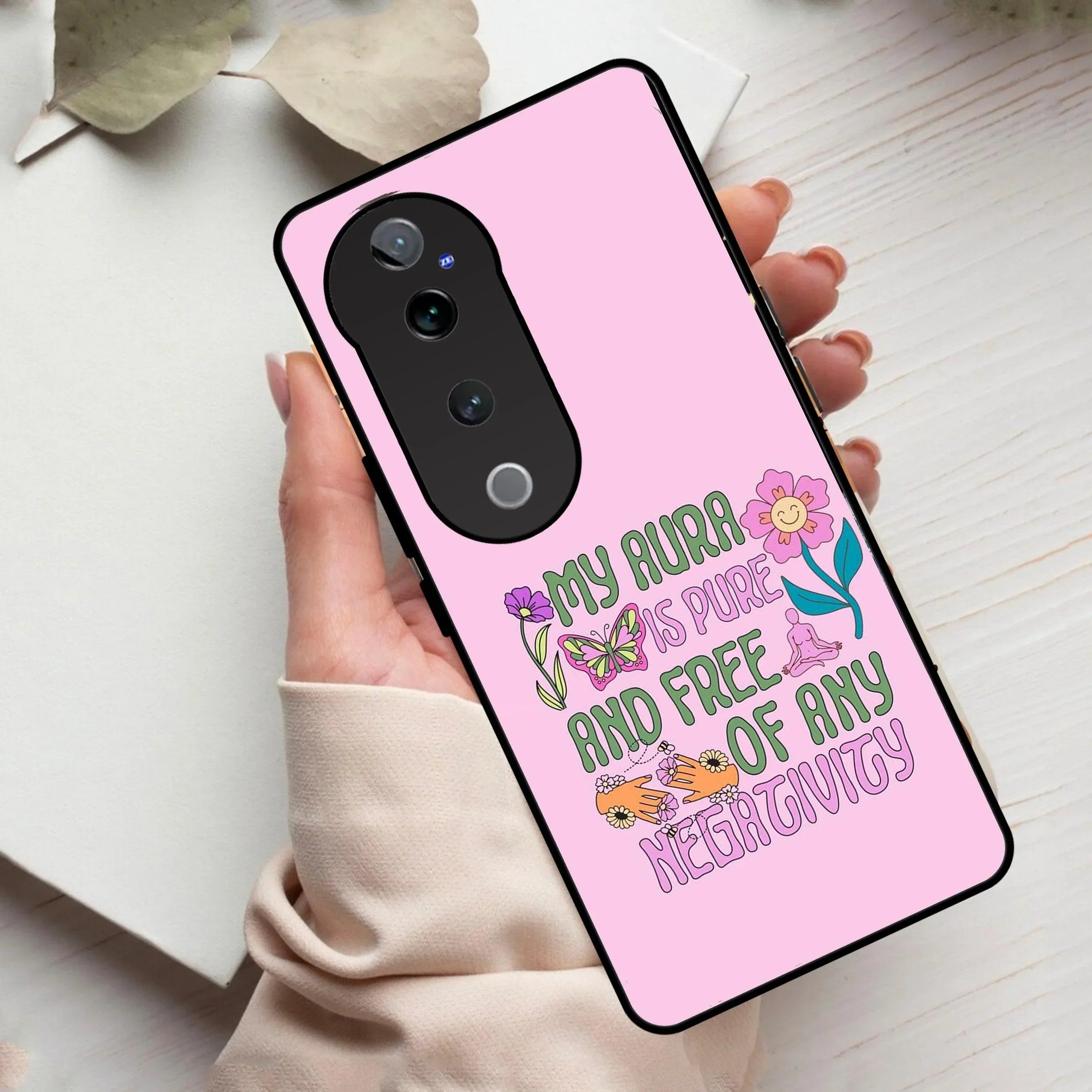 Aura Is Pure Glossy Metal Case Cover For Vivo - ShopOnCliQ
