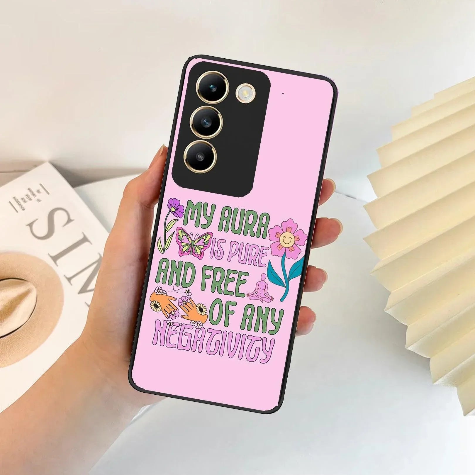 Aura Is Pure Glossy Metal Case Cover For Vivo - ShopOnCliQ
