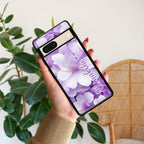 Awesome Purple Floral Glossy Customised Metal Case Cover For Google - ShopOnCliQ