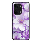 Awesome Purple Floral Glossy Customised Metal Case Cover For OnePlus - ShopOnCliQ