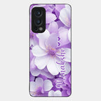 Awesome Purple Floral Glossy Customised Metal Case Cover For OnePlus - ShopOnCliQ