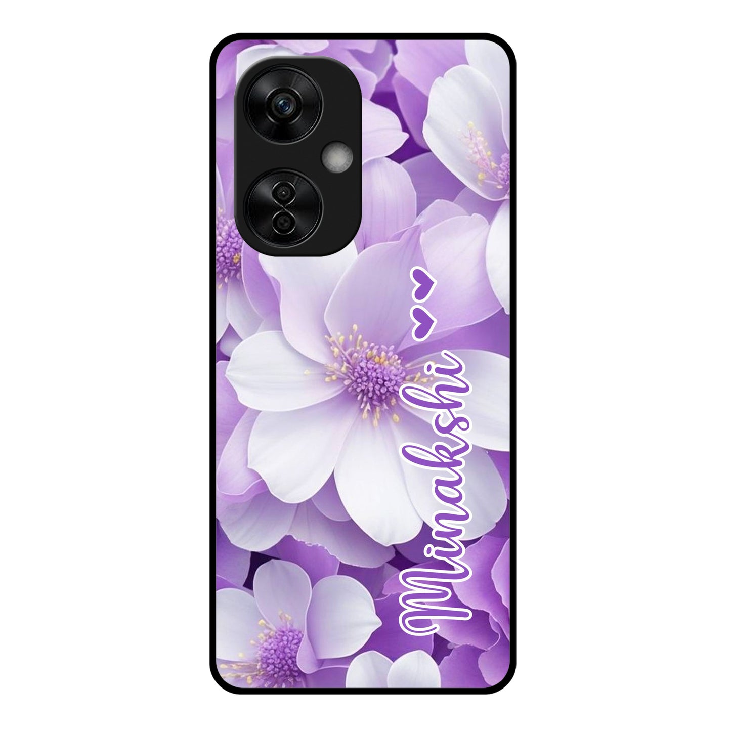 Awesome Purple Floral Glossy Customised Metal Case Cover For OnePlus ShopOnCliQ