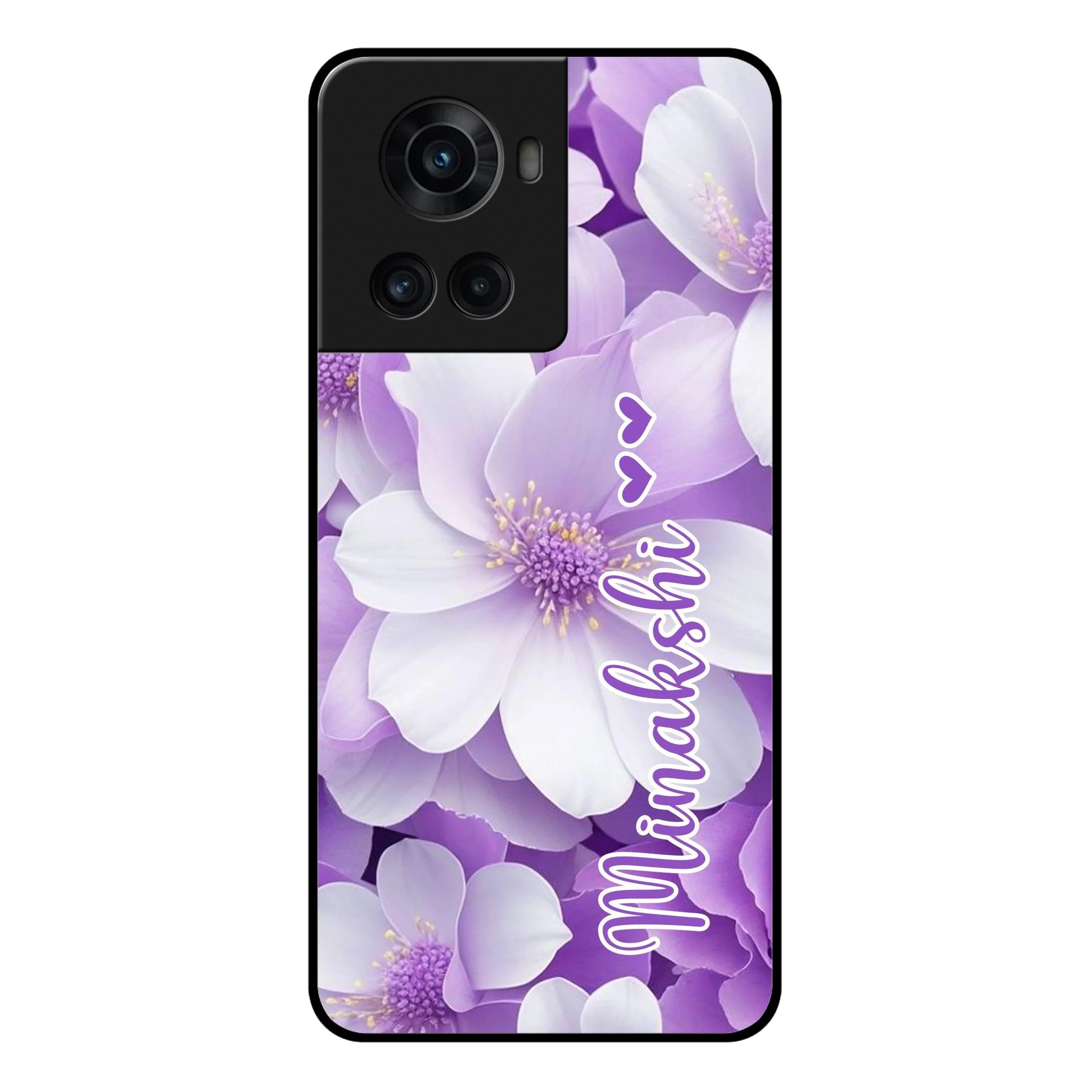 Awesome Purple Floral Glossy Customised Metal Case Cover For OnePlus - ShopOnCliQ