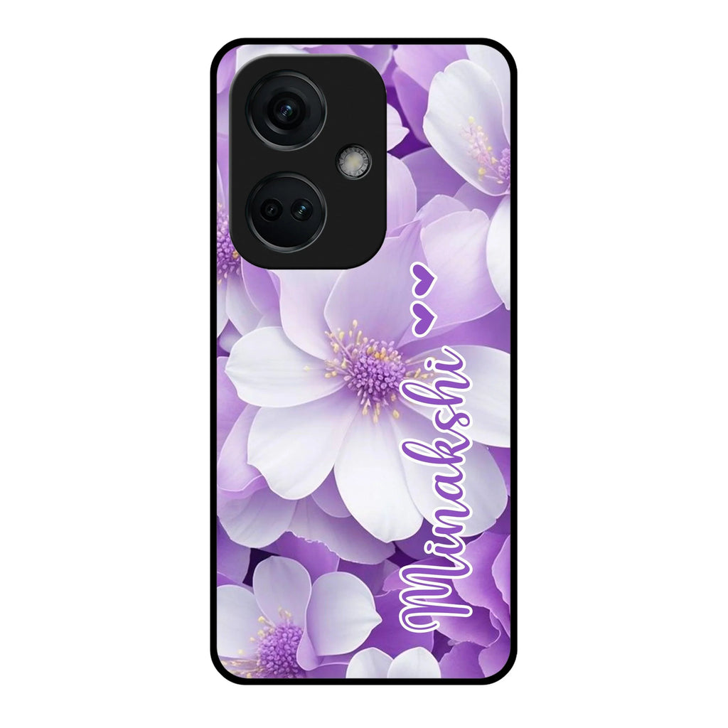 Awesome Purple Floral Glossy Customised Metal Case Cover For OnePlus - ShopOnCliQ