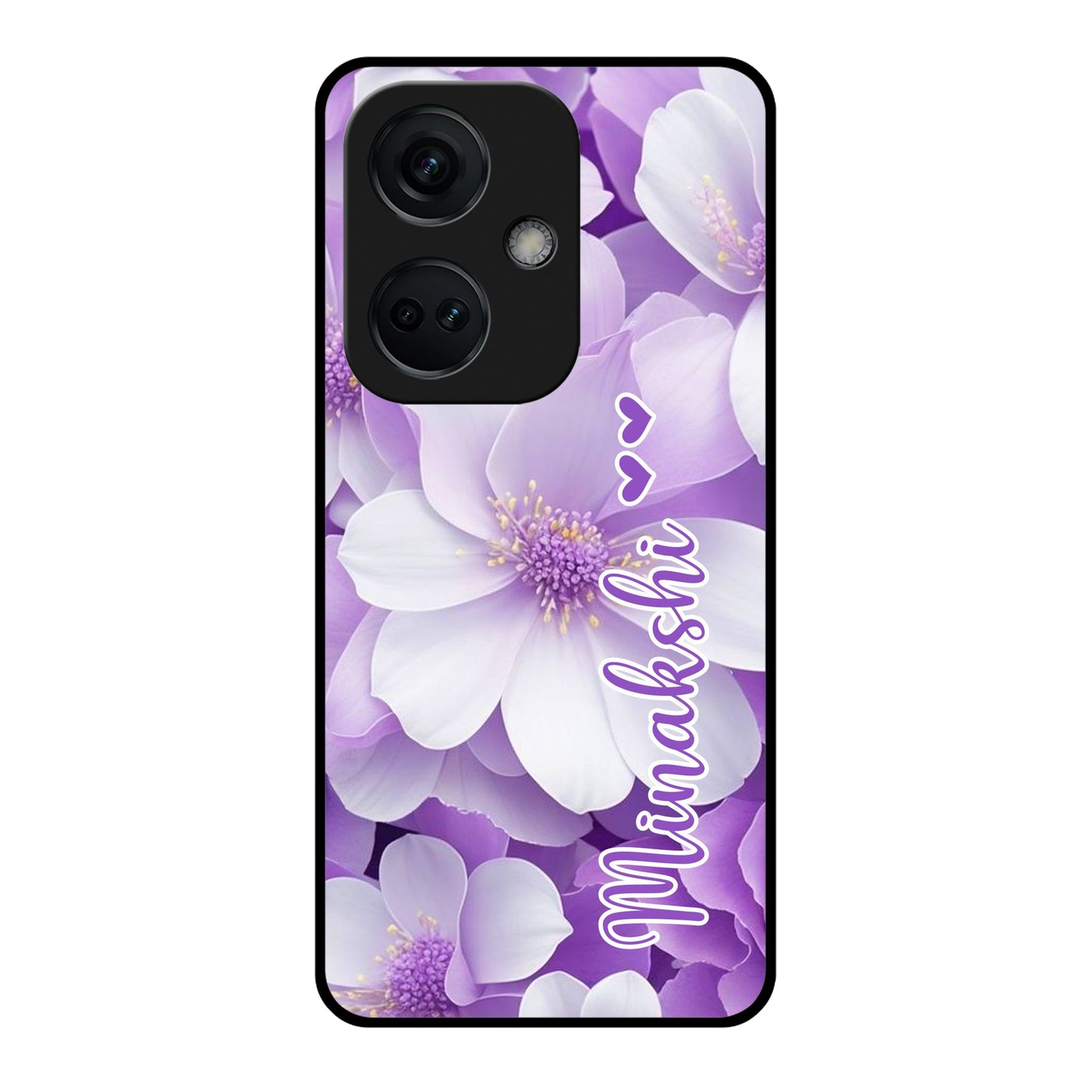 Awesome Purple Floral Glossy Customised Metal Case Cover For OnePlus ShopOnCliQ