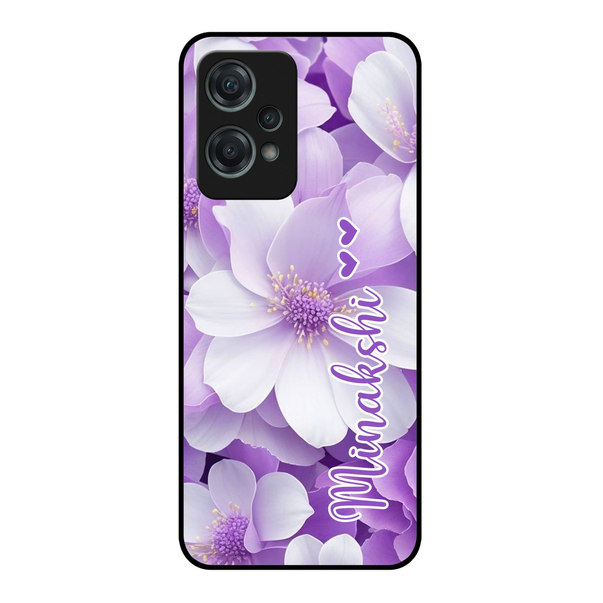 Awesome Purple Floral Glossy Customised Metal Case Cover For OnePlus ShopOnCliQ