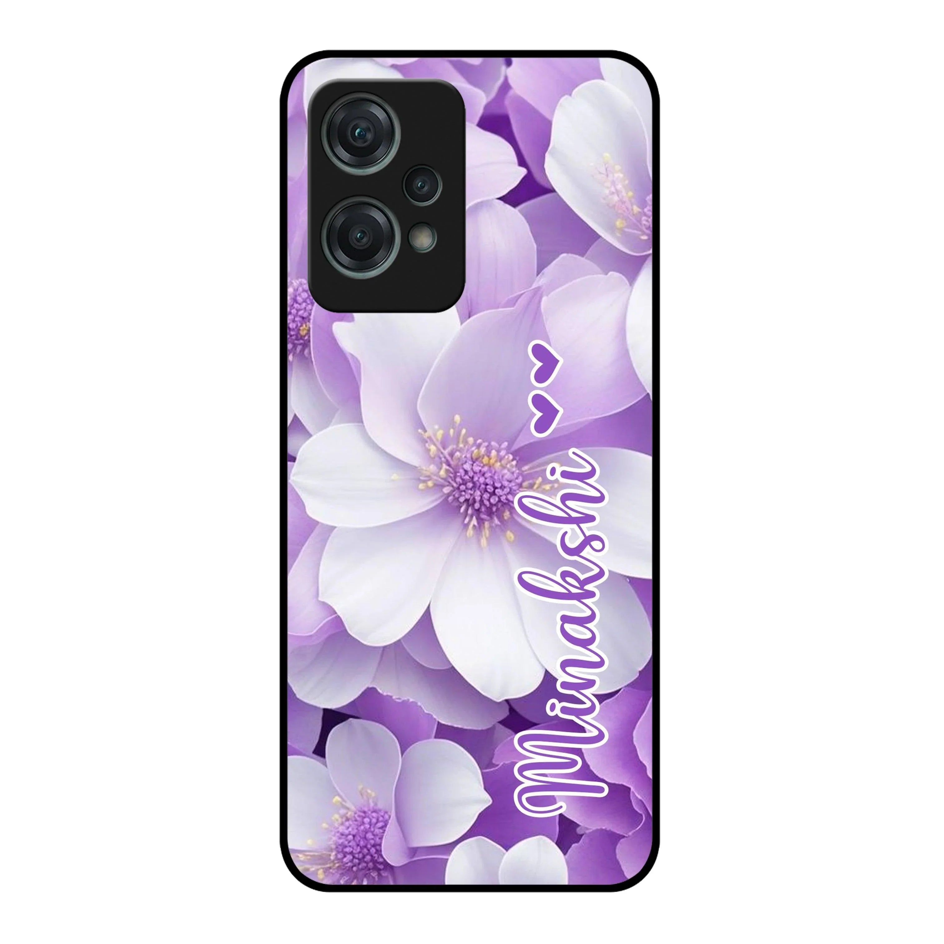 Awesome Purple Floral Glossy Customised Metal Case Cover For OnePlus - ShopOnCliQ
