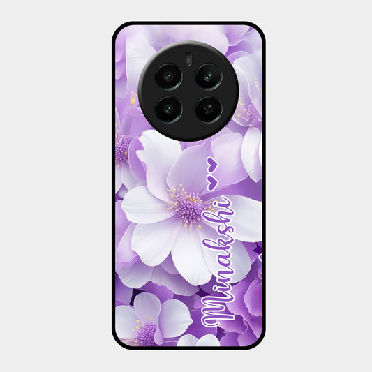 Awesome Purple Floral Glossy Customised Metal Case Cover For Realme ShopOnCliQ