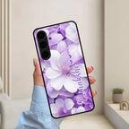 Awesome Purple Floral Glossy Customised Metal Case Cover For Samsung - ShopOnCliQ