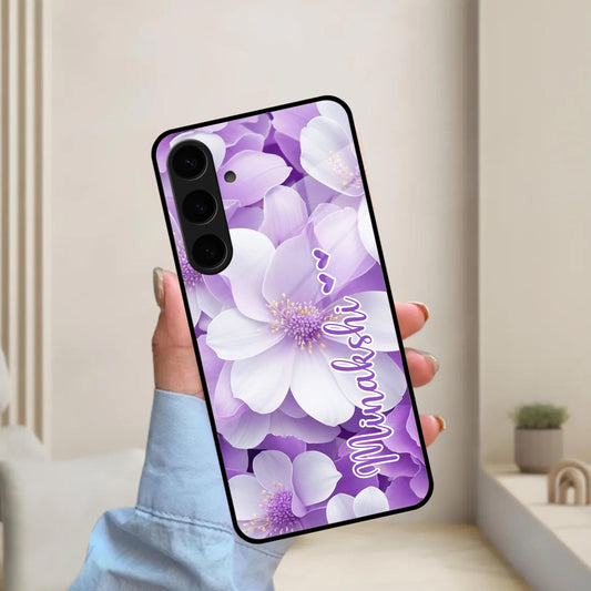 Awesome Purple Floral Glossy Customised Metal Case Cover For Samsung - ShopOnCliQ