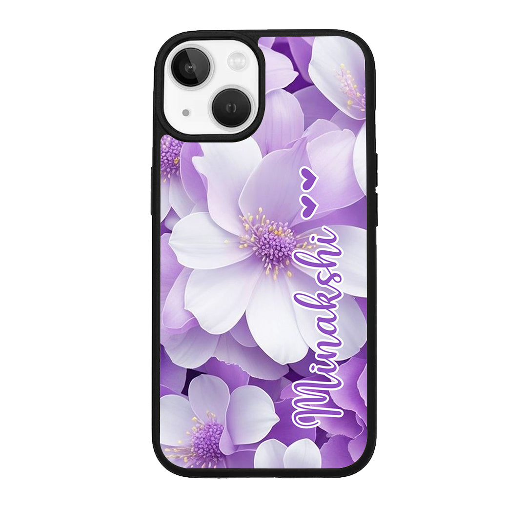 Awesome Purple Floral Glossy Customised Metal Case Cover For iPhone ShopOnCliQ