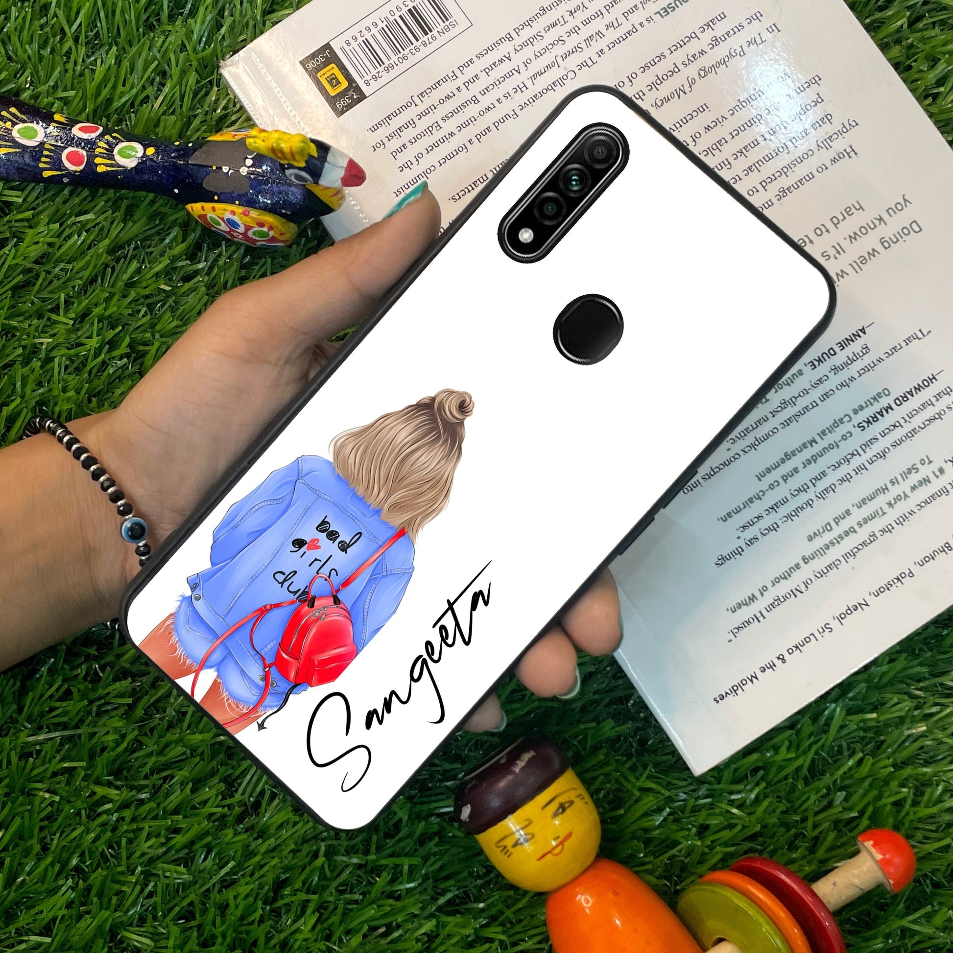 Bag Girl Customize Name Glass Case For Oppo ShopOnCliQ