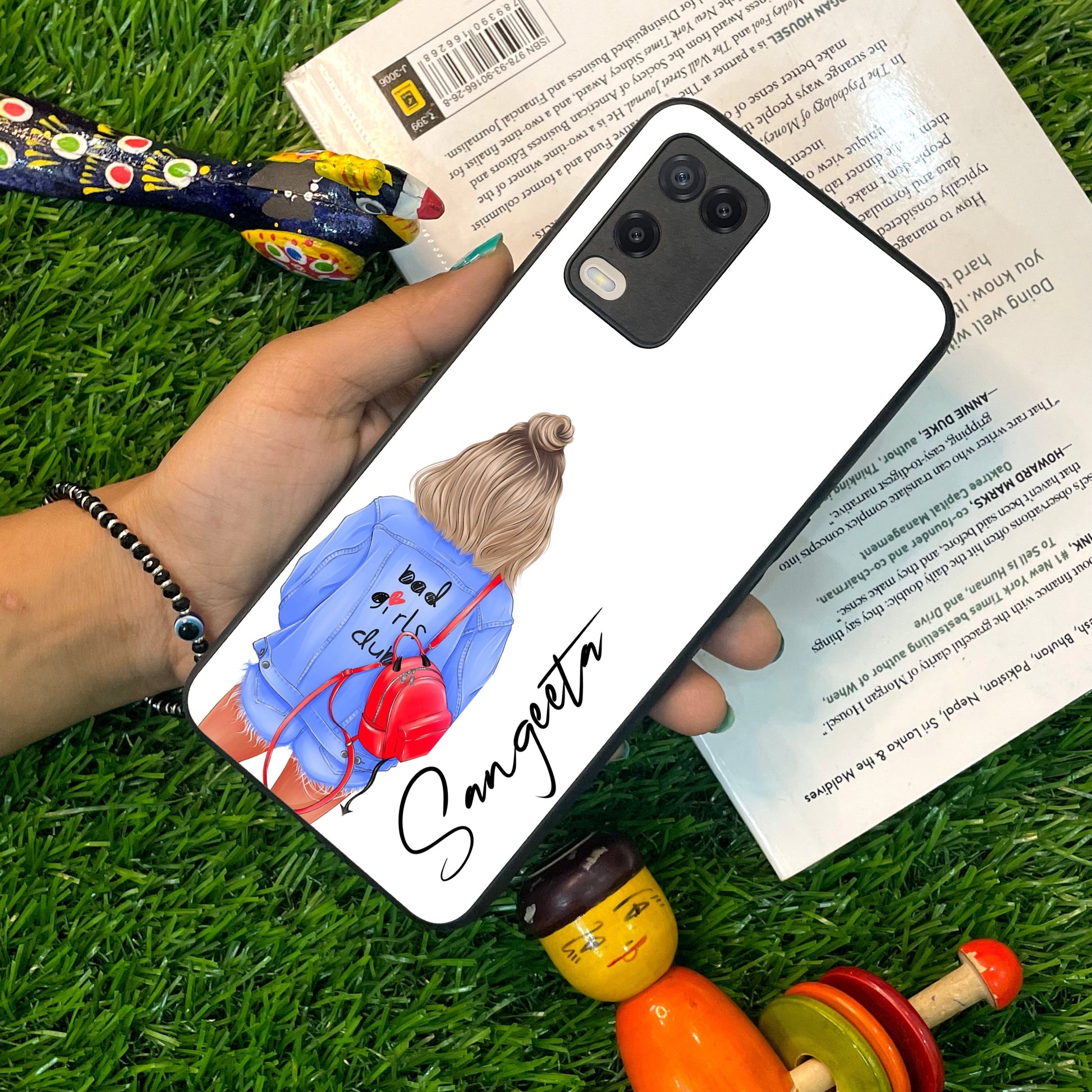 Bag Girl Customize Name Glass Case For Oppo ShopOnCliQ