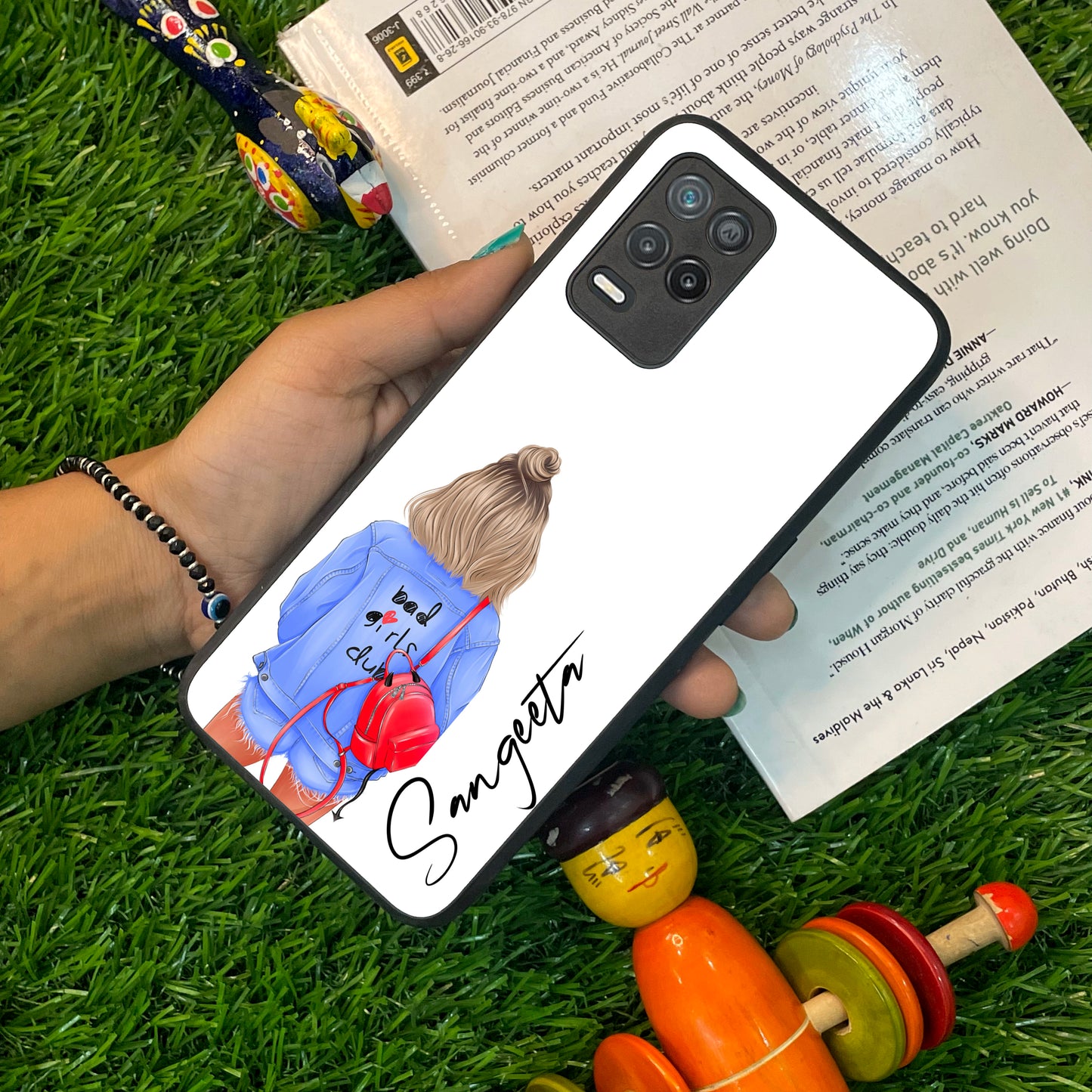 Bag Girl Customize Name Glass Case For Realme/Narzo ShopOnCliQ