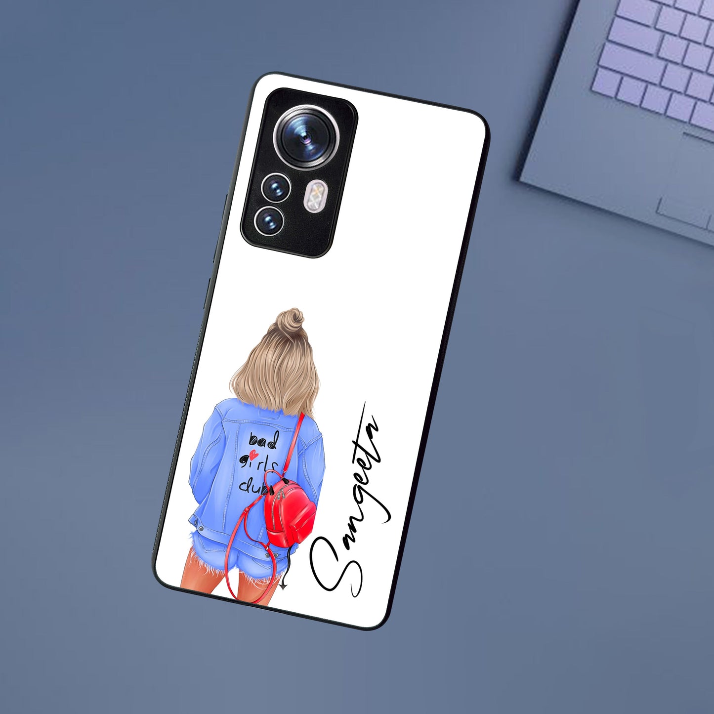 Bag Girl Customize Name Glass Case For Redmi/Xiaomi ShopOnCliQ