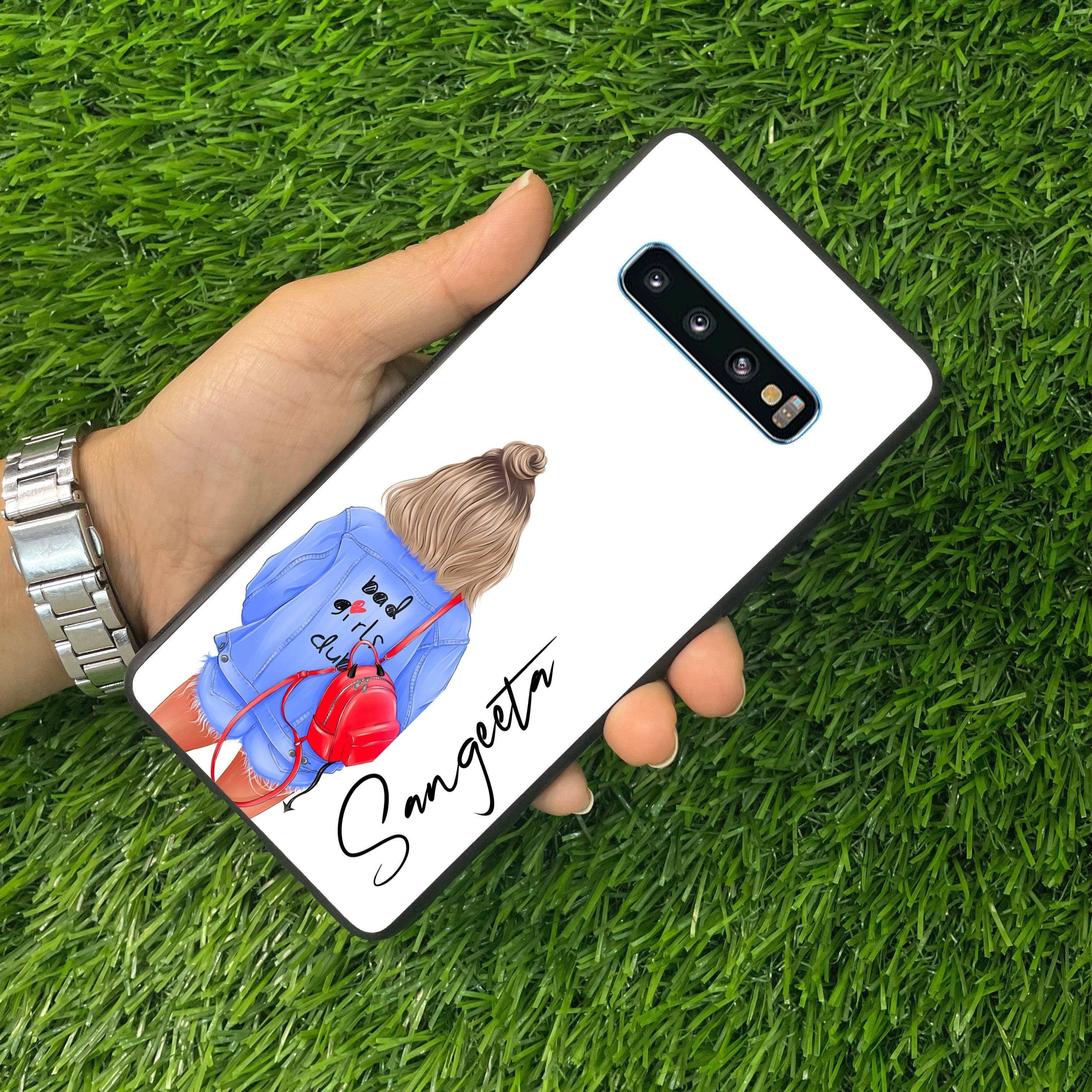 Bag Girl Customize Name Glass Case For Samsung - ShopOnCliQ