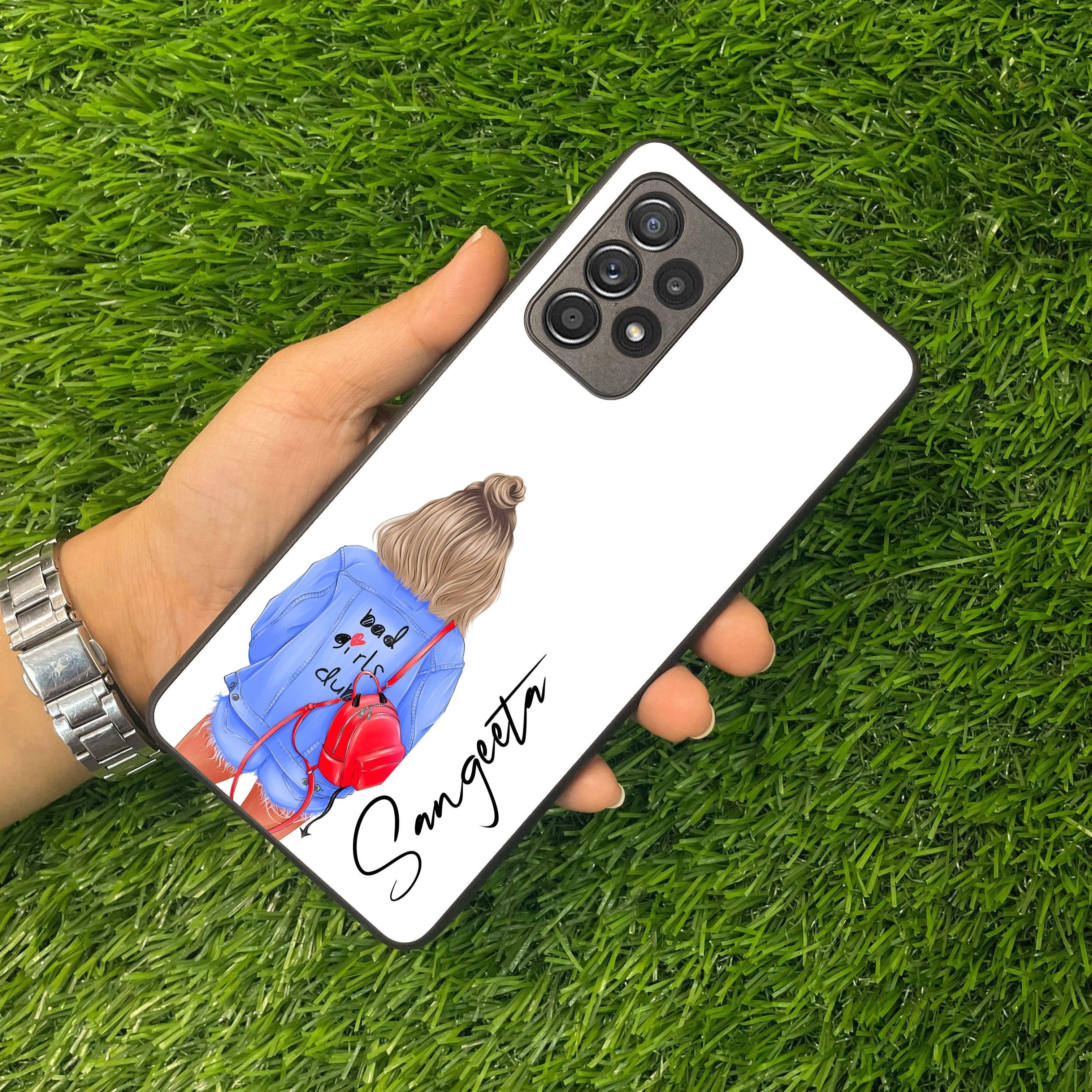 Bag Girl Customize Name Glass Case For Samsung - ShopOnCliQ