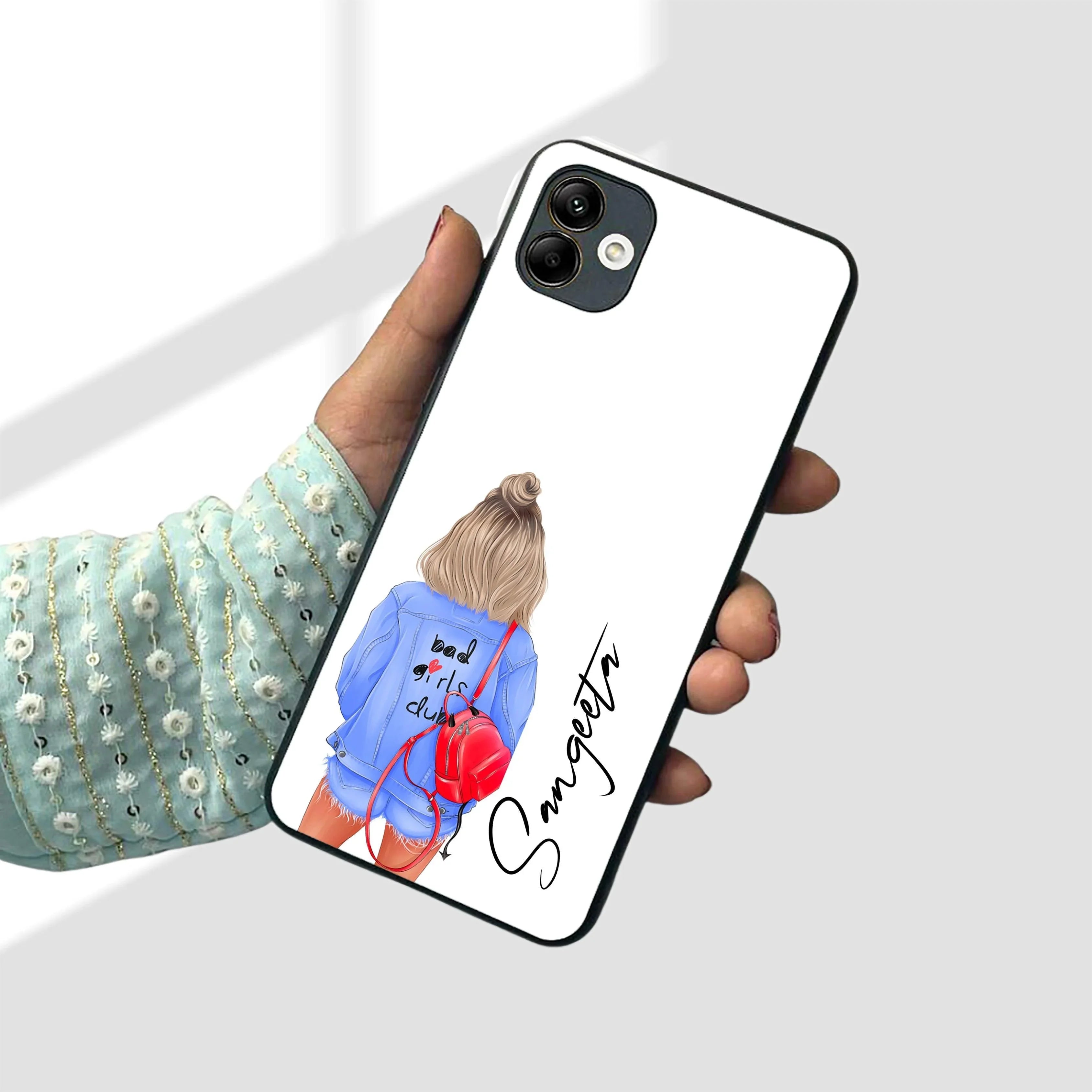Bag Girl Customize Name Glass Case For Samsung - ShopOnCliQ