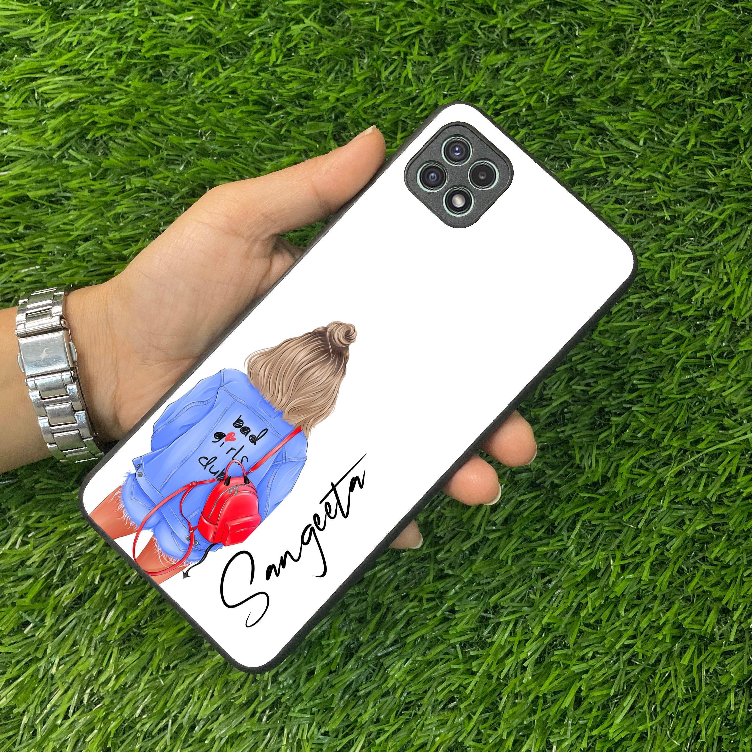 Bag Girl Customize Name Glass Case For Samsung - ShopOnCliQ