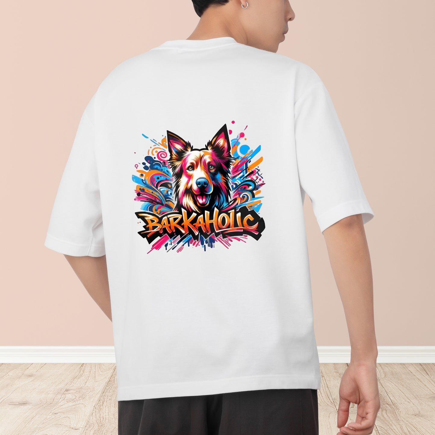 Barkaholic Men's Cotton Graphic Print Oversized T-Shirt - ShopOnCliQ