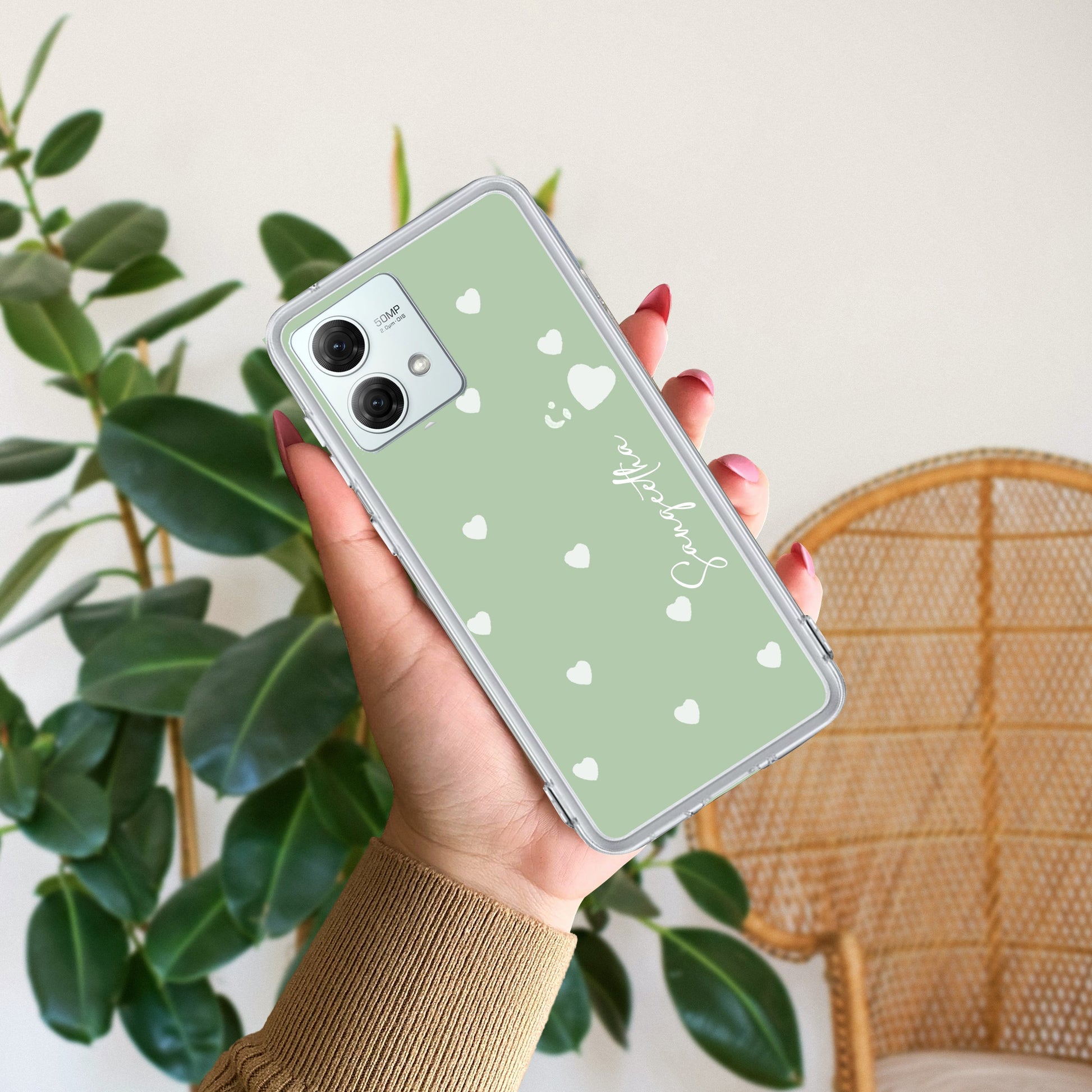 Be Loved Customize Transparent Silicon Case Mint Green For Motorola - ShopOnCliQ