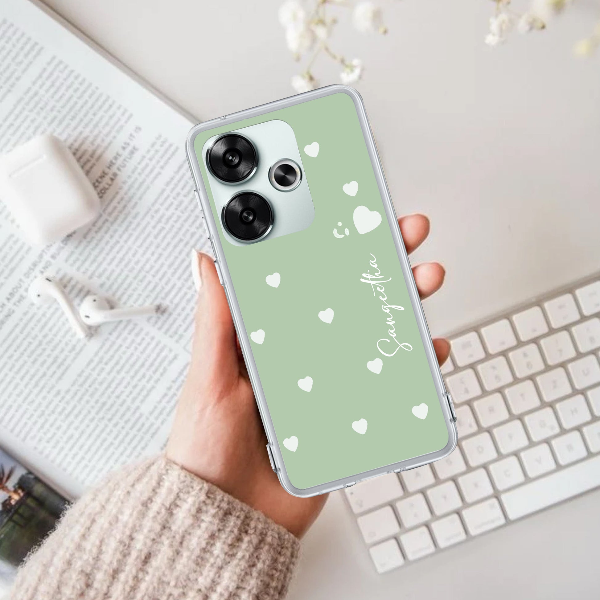 Be Loved Customize Transparent Silicon Case Mint Green For Poco ShopOnCliQ