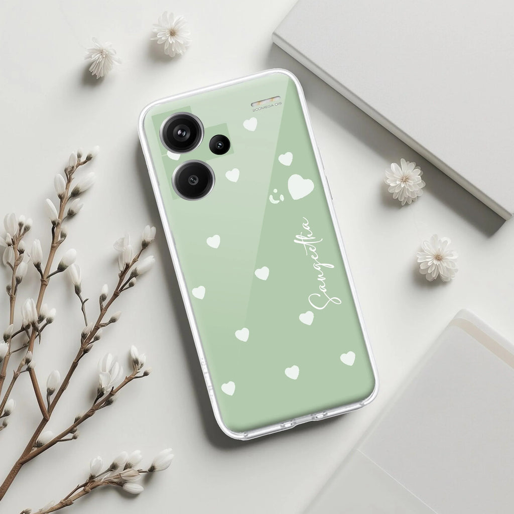 Be Loved Customize Transparent Silicon Case Mint Green For Redmi Note 10 Pro / Redmi Note 10 Pro Max