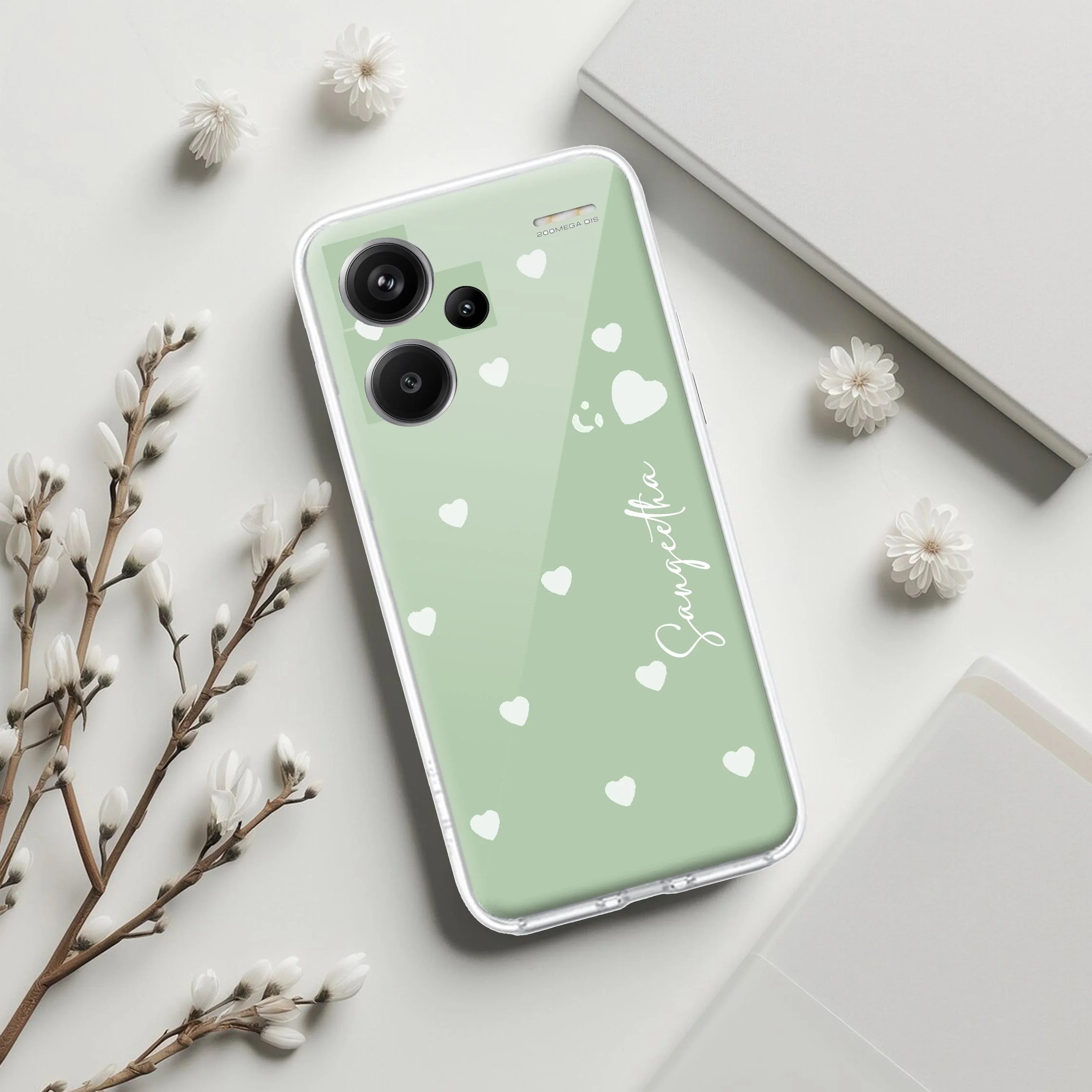 Be Loved Customize Transparent Silicon Case Mint Green For Redmi Note 10 Pro / Redmi Note 10 Pro Max