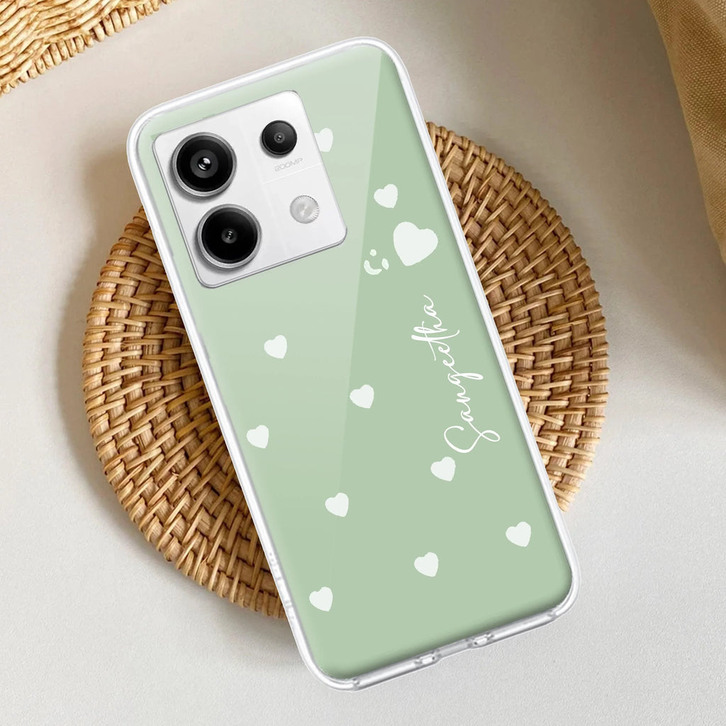 Be Loved Customize Transparent Silicon Case Mint Green For Redmi Note 9 Pro / Redmi Note 9 Pro Max / Redmi Note 10 lite