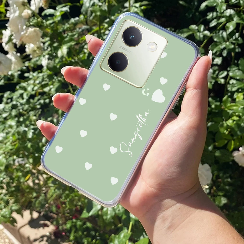 Be Loved Customize Transparent Silicon Case Mint Green For Vivo V29 Pro 5G