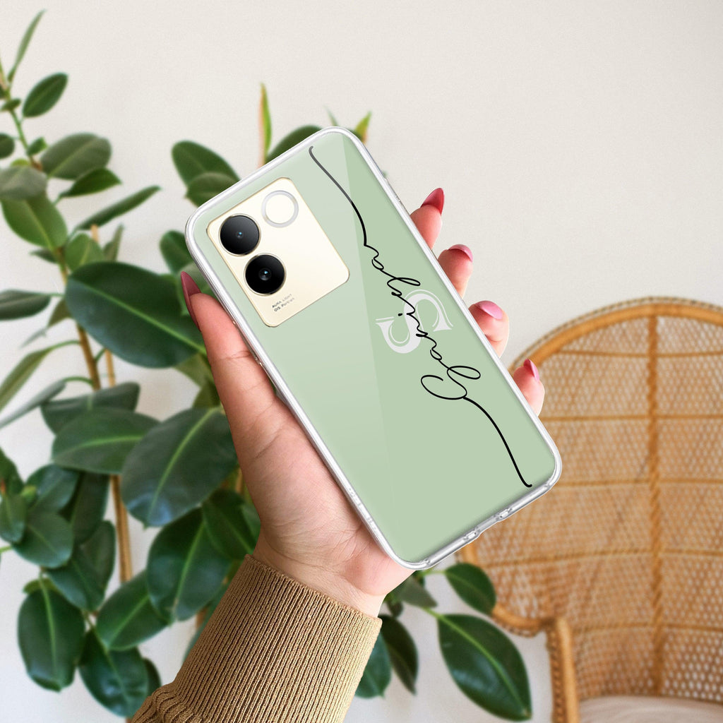 Be Loved Customize Transparent Silicon Case Mint Green For Vivo X60 Pro