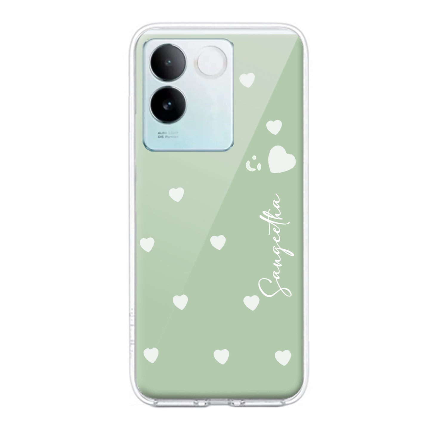 Be Loved Customize Transparent Silicon Case Mint Green For iQOO ShopOnCliQ