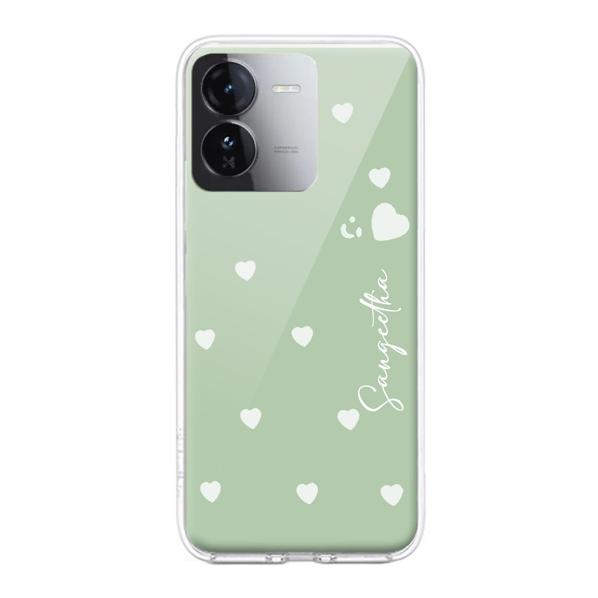 Be Loved Customize Transparent Silicon Case Mint Green For iQOO ShopOnCliQ