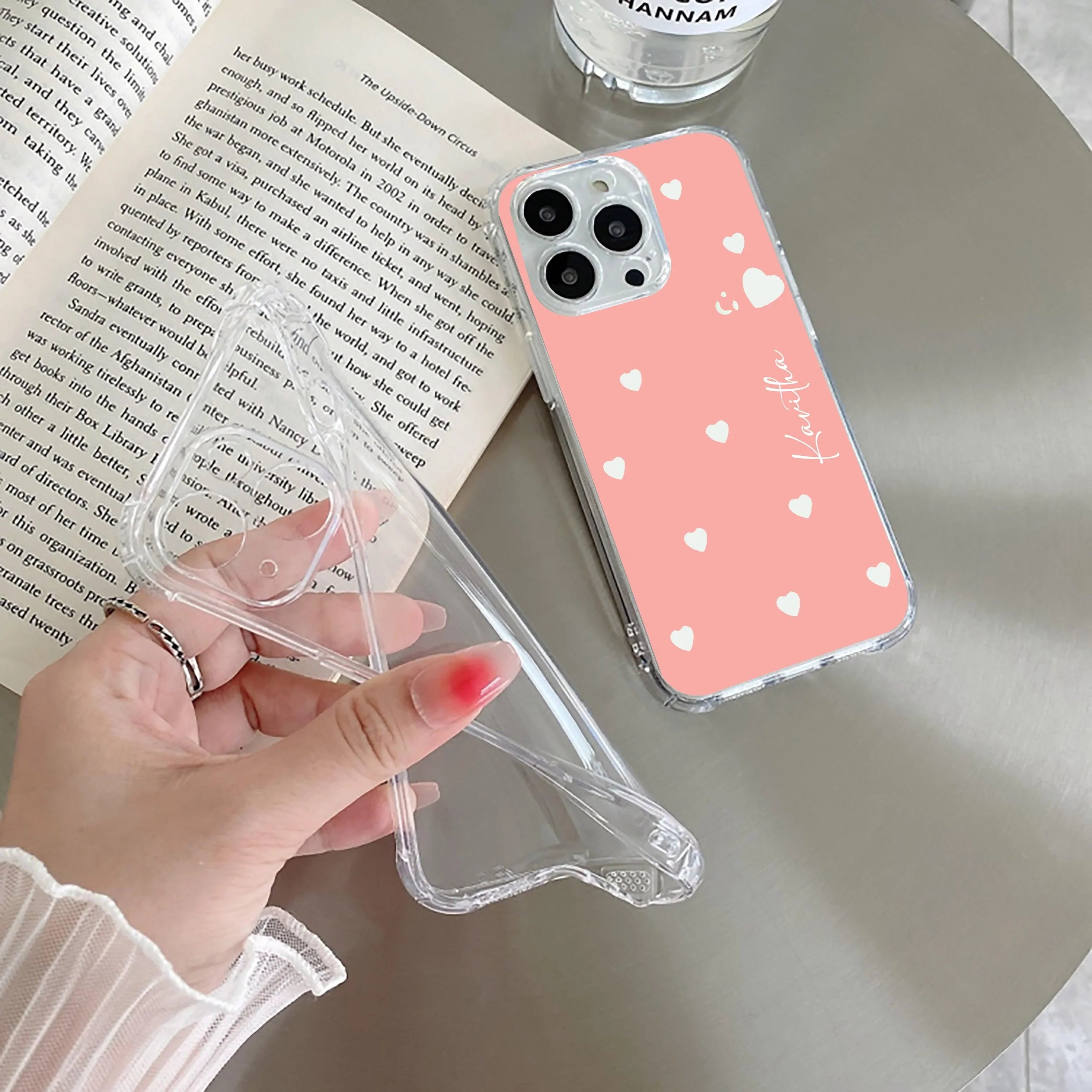 Be Loved Customize Transparent Silicon Case Peach For Motorola Edge 40 Neo
