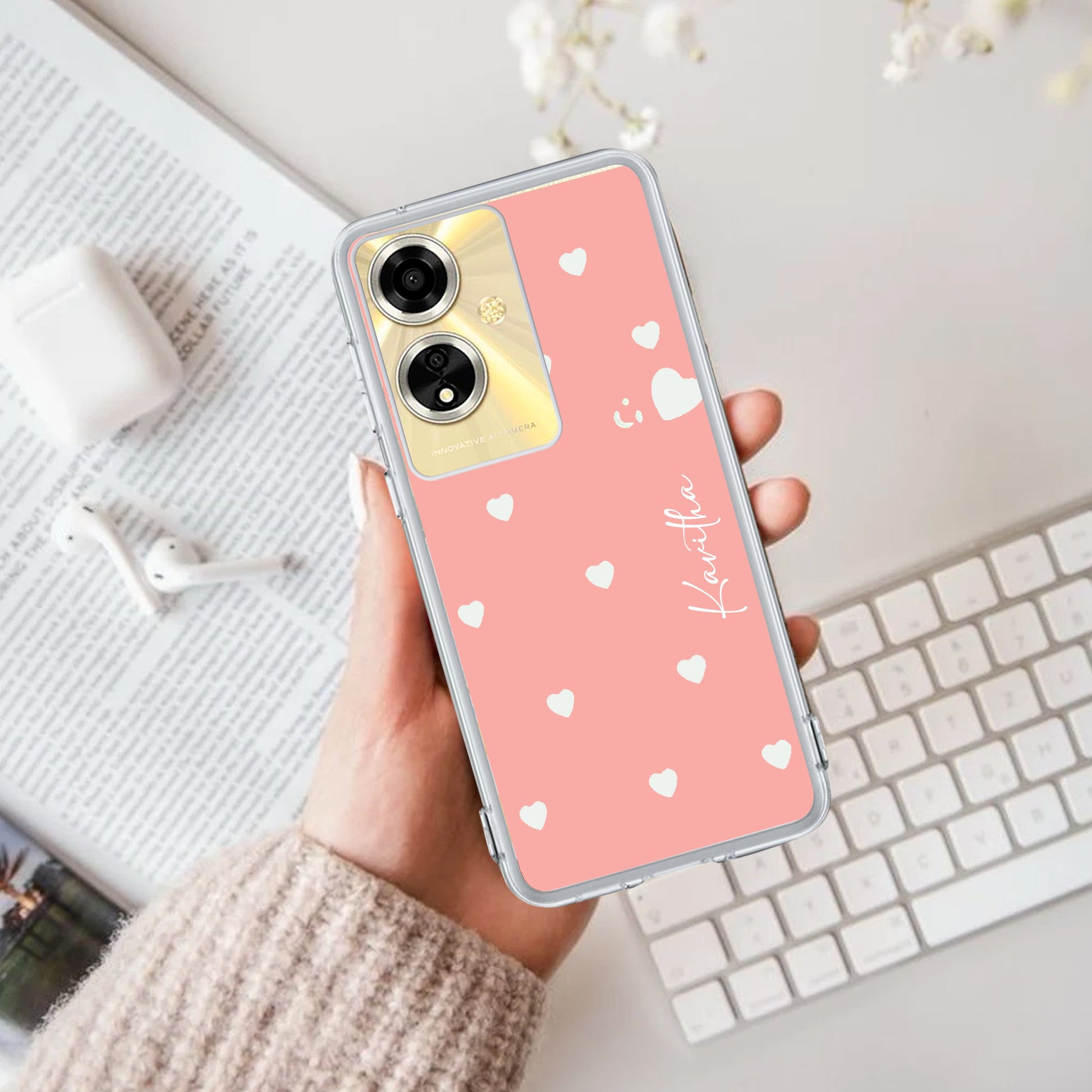 Be Loved Customize Transparent Silicon Case Peach For Oppo ShopOnCliQ