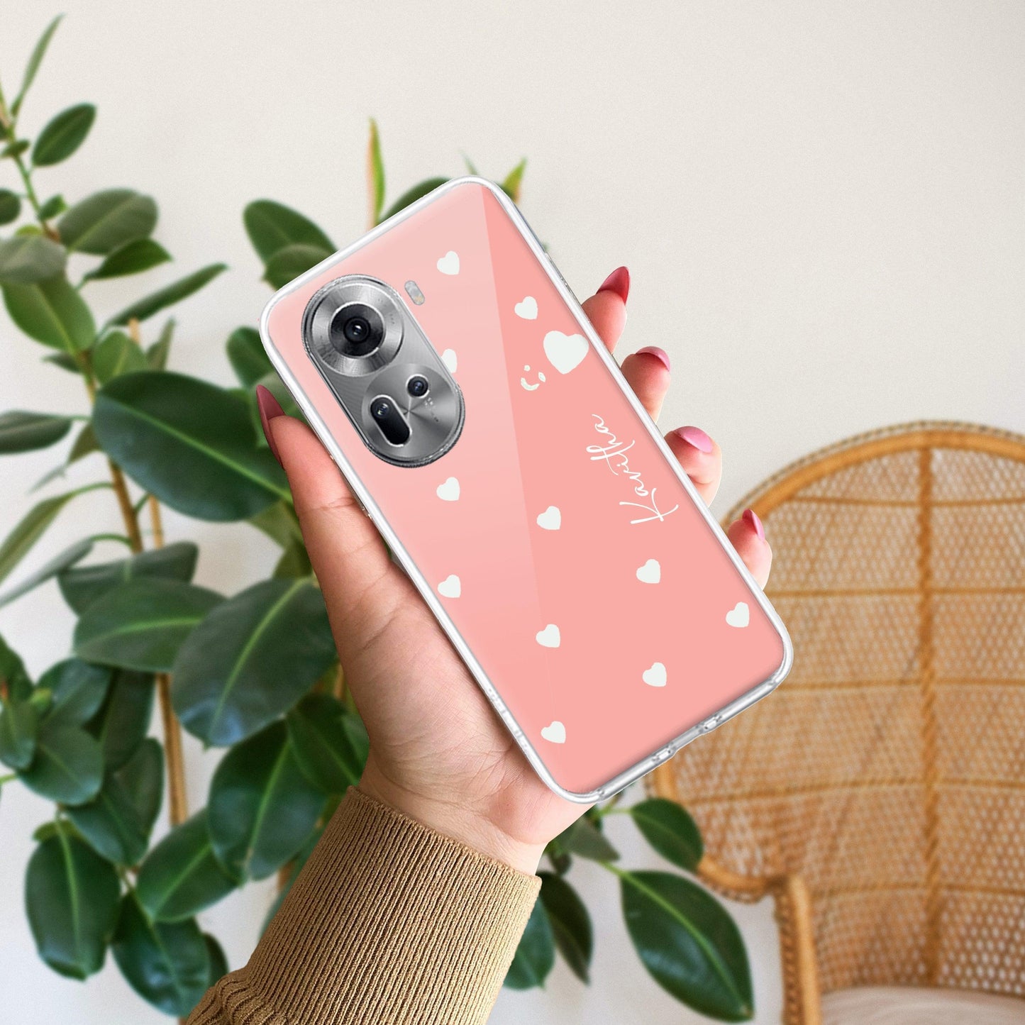 Be Loved Customize Transparent Silicon Case Peach For Oppo - ShopOnCliQ
