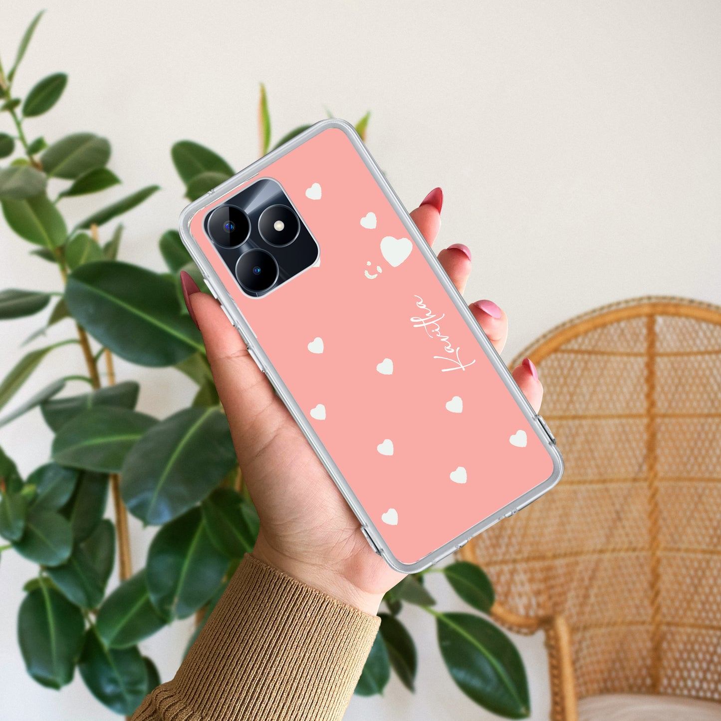 Be Loved Customize Transparent Silicon Case Peach For Realme/Narzo - ShopOnCliQ