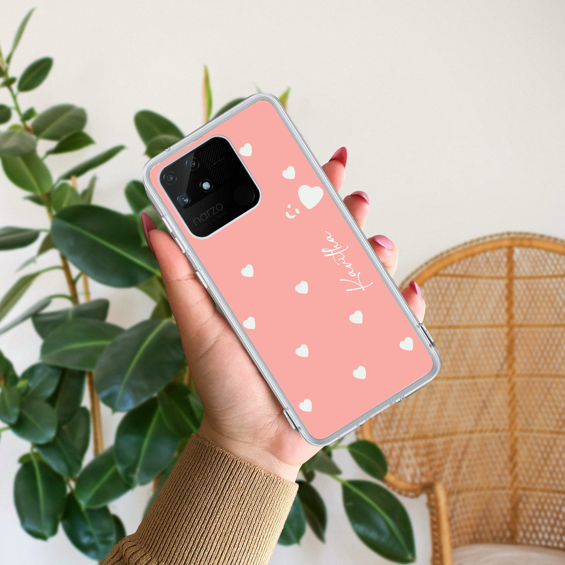 Be Loved Customize Transparent Silicon Case Peach For Realme/Narzo ShopOnCliQ