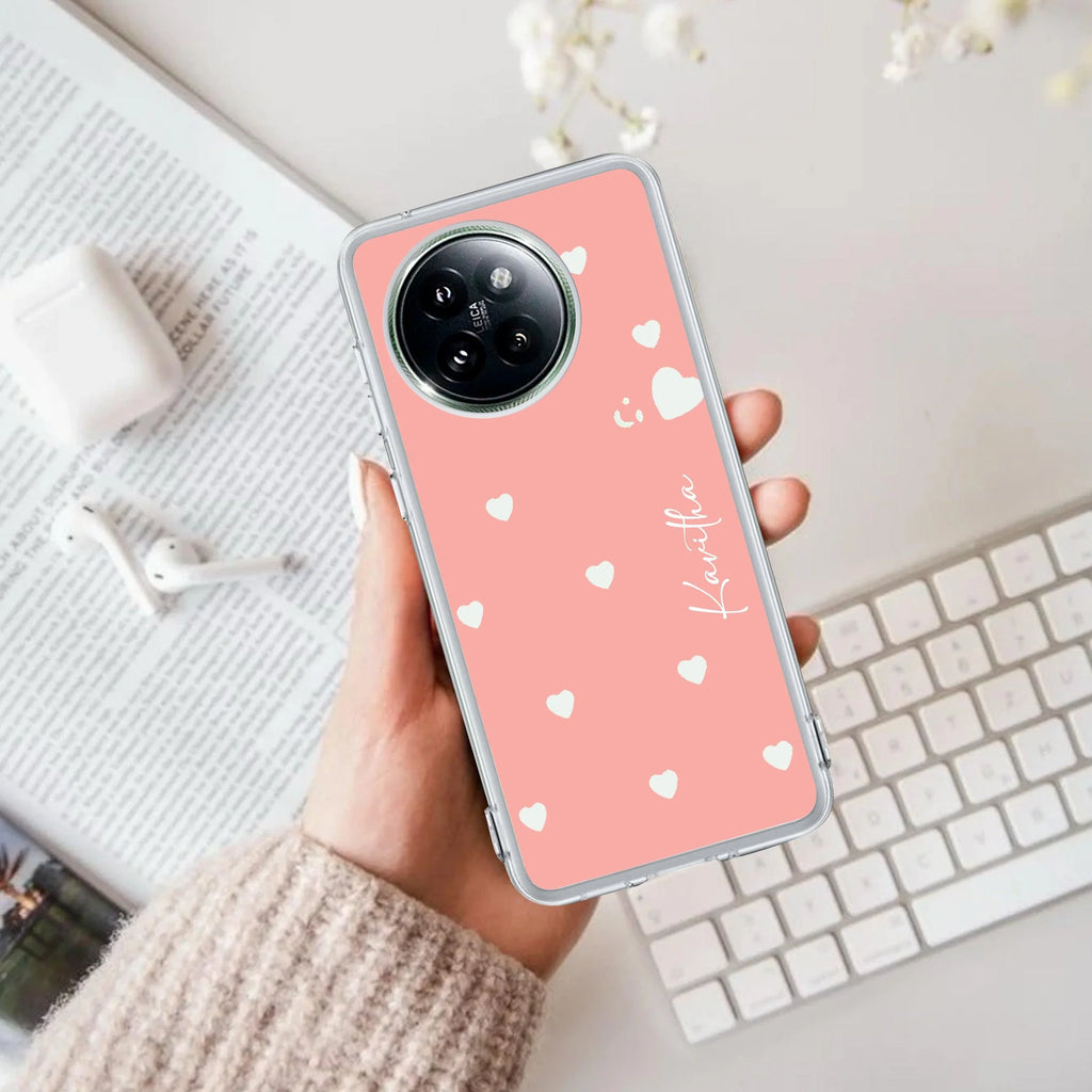 Be Loved Customize Transparent Silicon Case Peach For Redmi Note 11T 5G