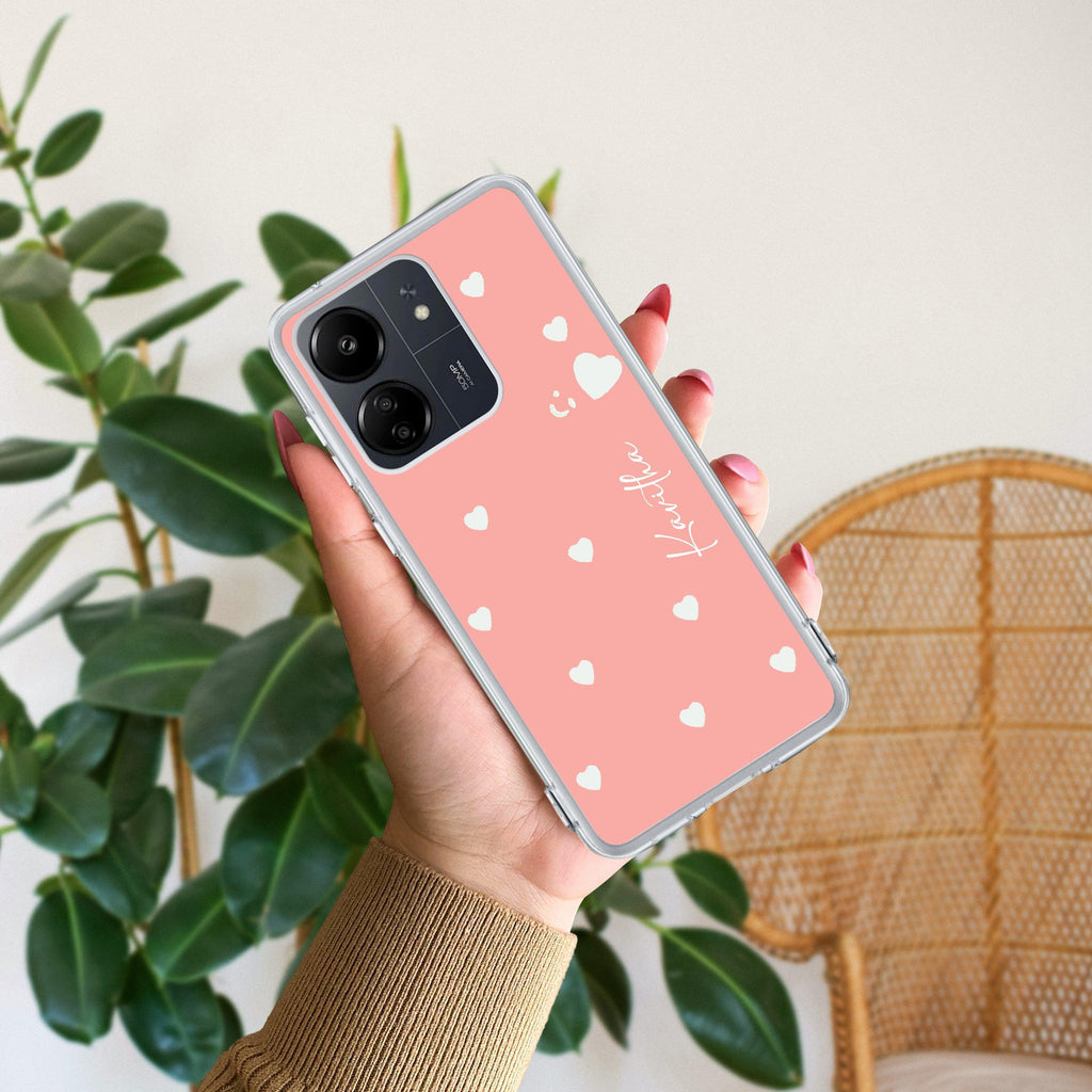 Be Loved Customize Transparent Silicon Case Peach For Mi 11i