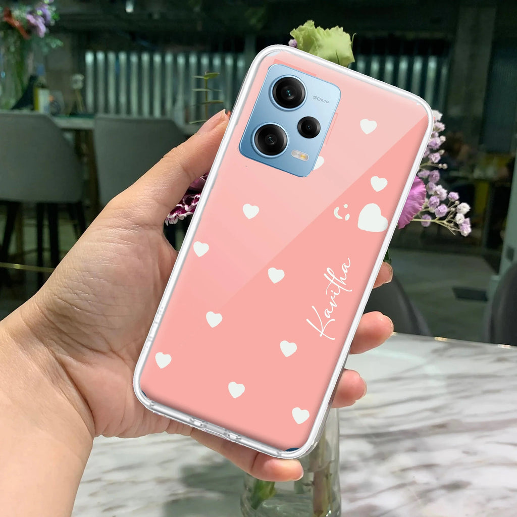 Be Loved Customize Transparent Silicon Case Peach For Redmi Note 14 Pro 5G