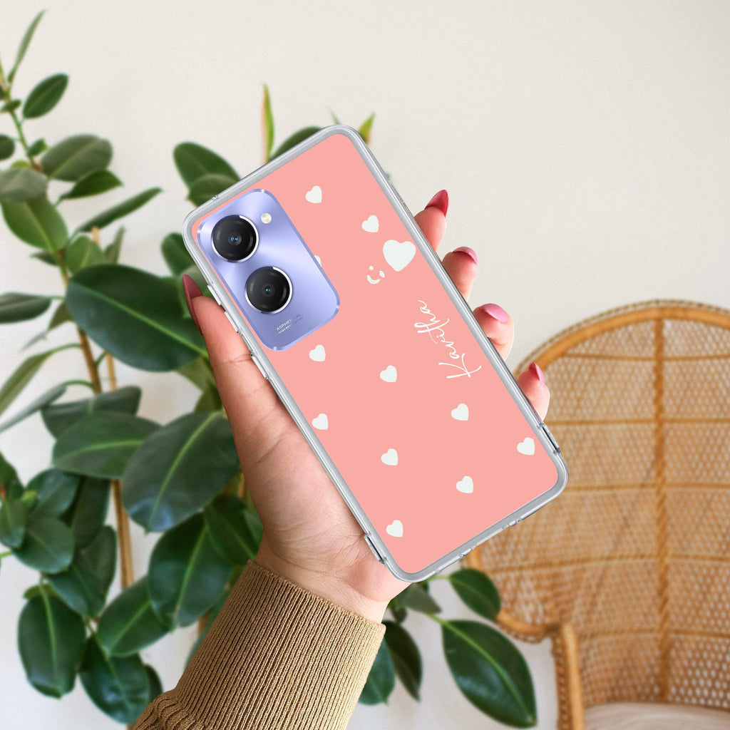 Be Loved Customize Transparent Silicon Case Peach For Vivo Y28s/ Y28e