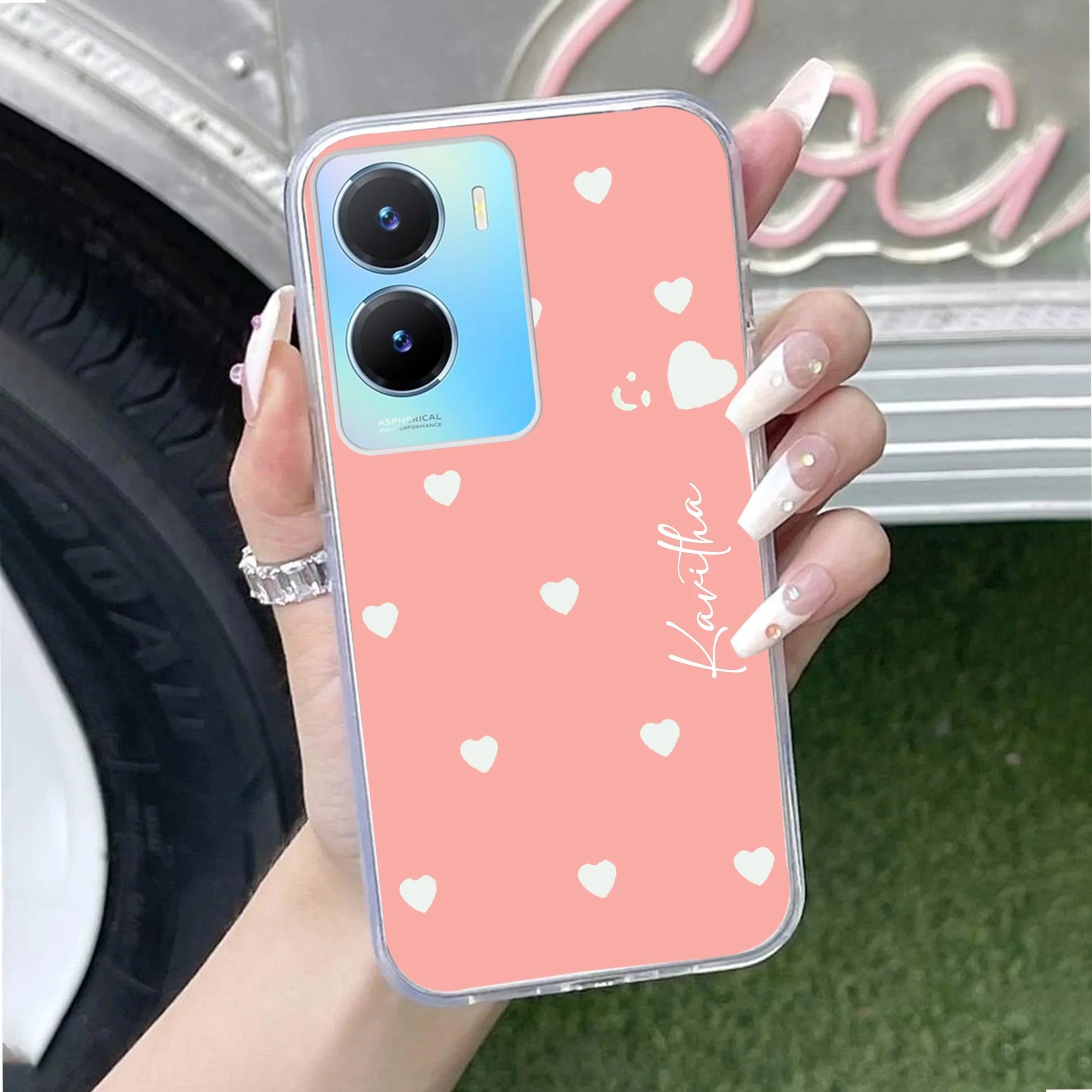 Be Loved Customize Transparent Silicon Case Peach For Vivo - ShopOnCliQ