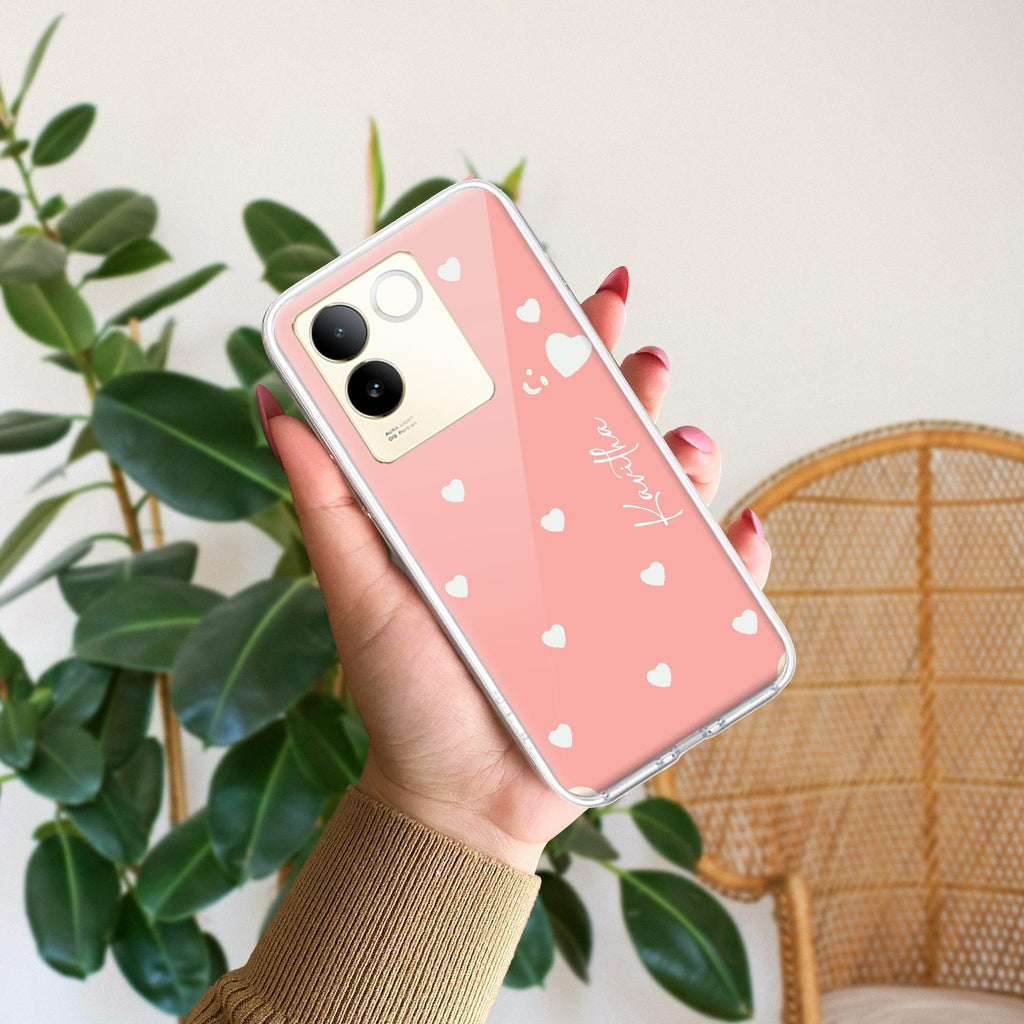 Be Loved Customize Transparent Silicon Case Peach For Vivo X200 Pro 5G