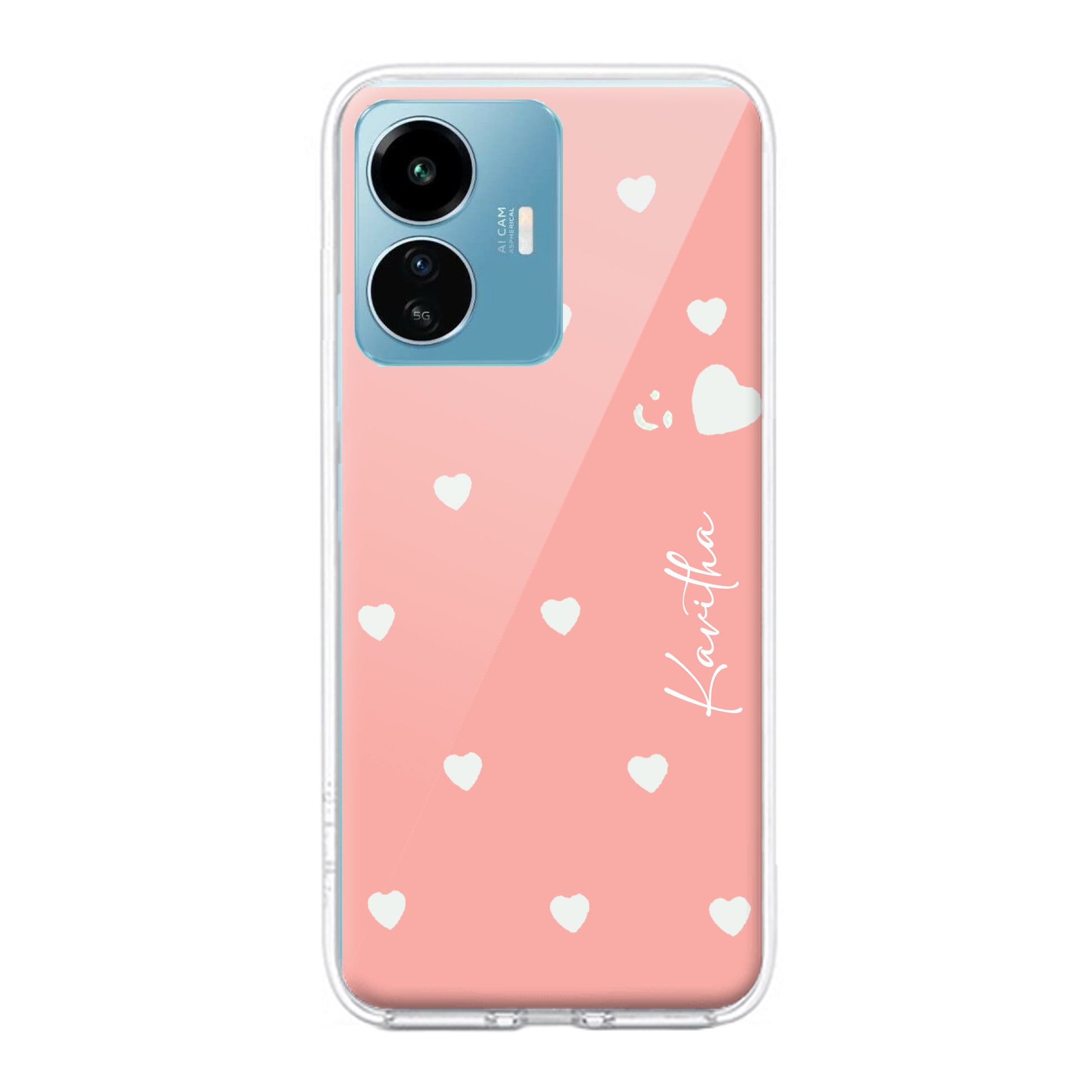 Be Loved Customize Transparent Silicon Case Peach For iQOO ShopOnCliQ