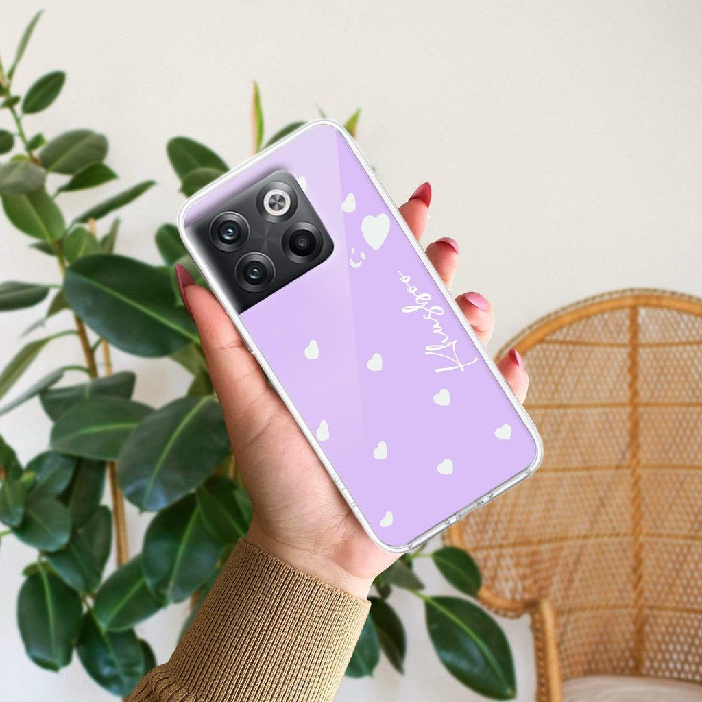 Be Loved Customize Anti Yellow Case Purple For OnePlus 10T 5G