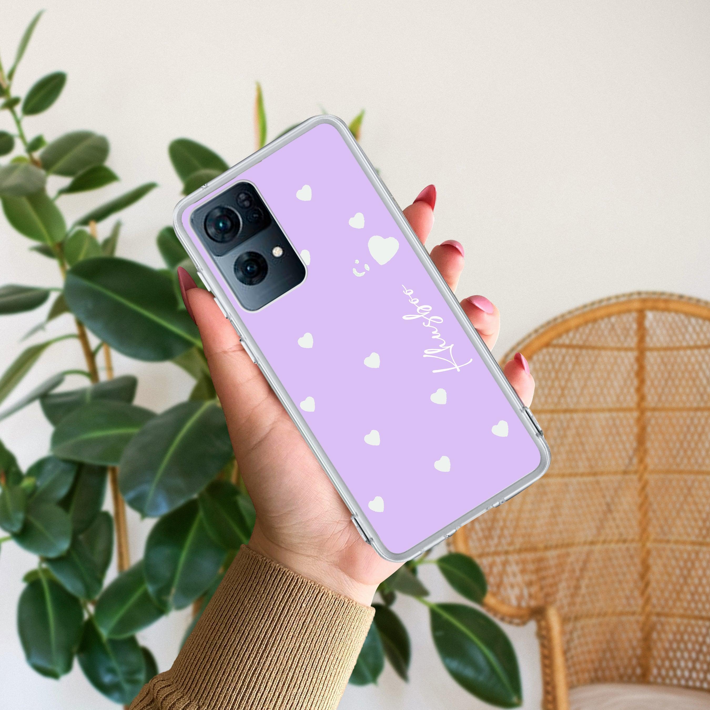 Be Loved Customize Anti Yellow Case Purple For Oppo Reno 7 Pro 5G