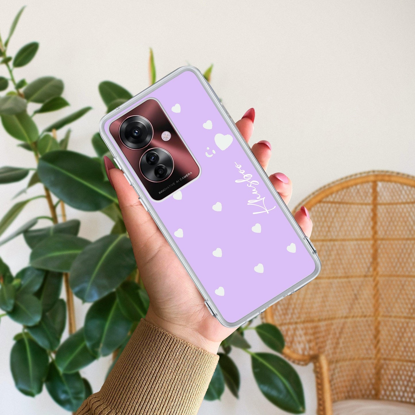 Be Loved Customize Transparent Silicon Case Purple For Oppo - ShopOnCliQ